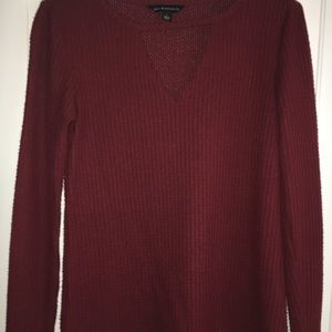 Burgundy Sweater V Neck